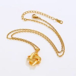 925 Sterling Silver Vintage Chinese Style Knot Necklace